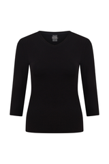 Black V Neck 3/4 Sleeve Top