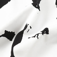 Denim Tears Black Oversized Short Sleeve T-Shirt With Asymmetrical White Floral Print