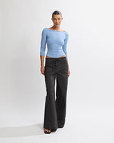Samantha Quarter Sleeve Top Azzure