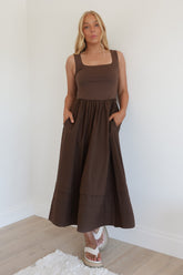 Benny Midi Dress Chocolate