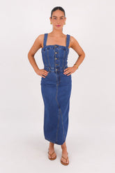 Coco Midi Dress Heritage Blue