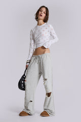 Cleo Distressed Slouchy Bootcut Jogger