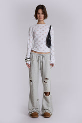 Cleo Distressed Slouchy Bootcut Jogger