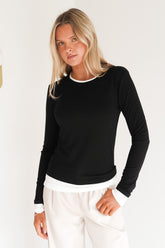 Kylee Long Sleeve Tee Black