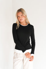 Kylee Long Sleeve Tee Black