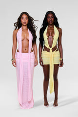The Kellie Maxi Skirt in Pink
