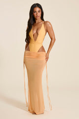 The Fishtail Swimsuit in Light Orange