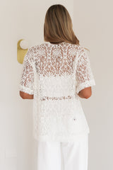 Narella Lace Tee White