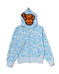 BAPE Fall Winter Baby Milo Blue Camo Full‑Zip Hoodie