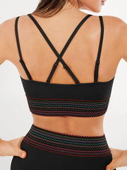 Boho Trim High Waist Tummy Control Bikini Set