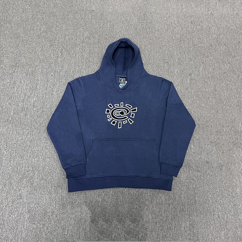 ADWYSD Navy Blue Sun‑Burst Logo sweat suit