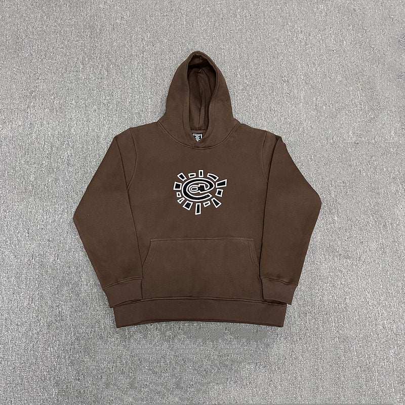 ADWYSD Brown Sun‑Burst Logo sweat suit