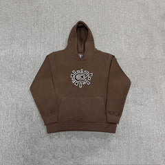 ADWYSD Brown Sun‑Burst Logo sweat suit