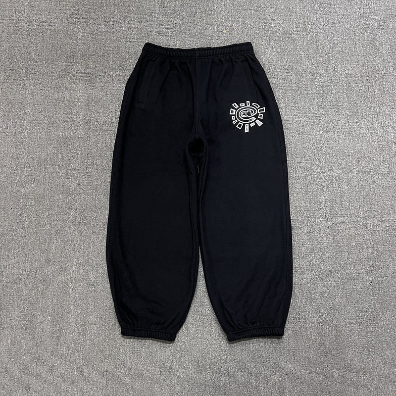 ADWYSD Black Sun‑Burst Logo sweat suit