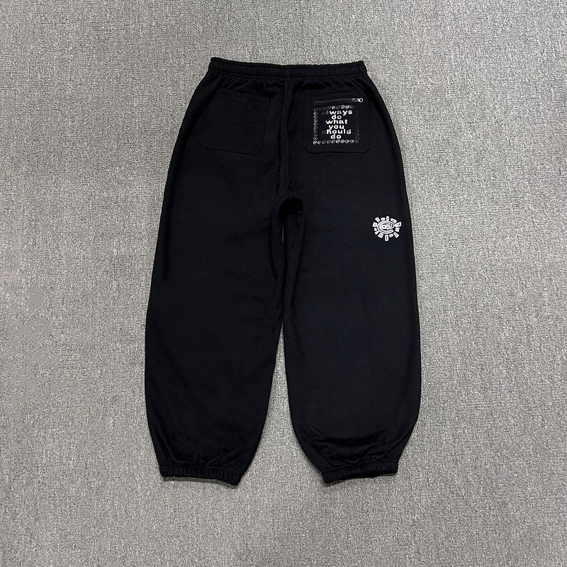 ADWYSD Black Sun‑Burst Logo sweat suit