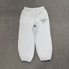 ADWYSD Heather Grey Sun‑Burst Logo sweat suit