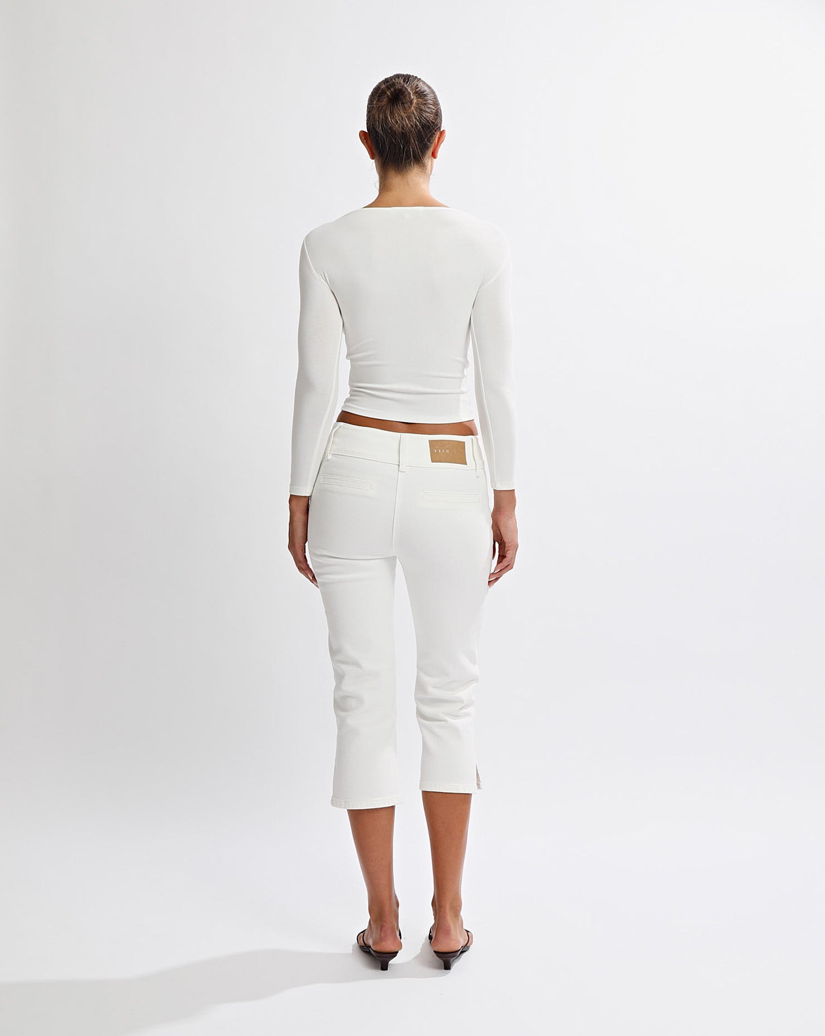 Samantha Quarter Sleeve Top White