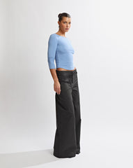 Samantha Quarter Sleeve Top Azzure