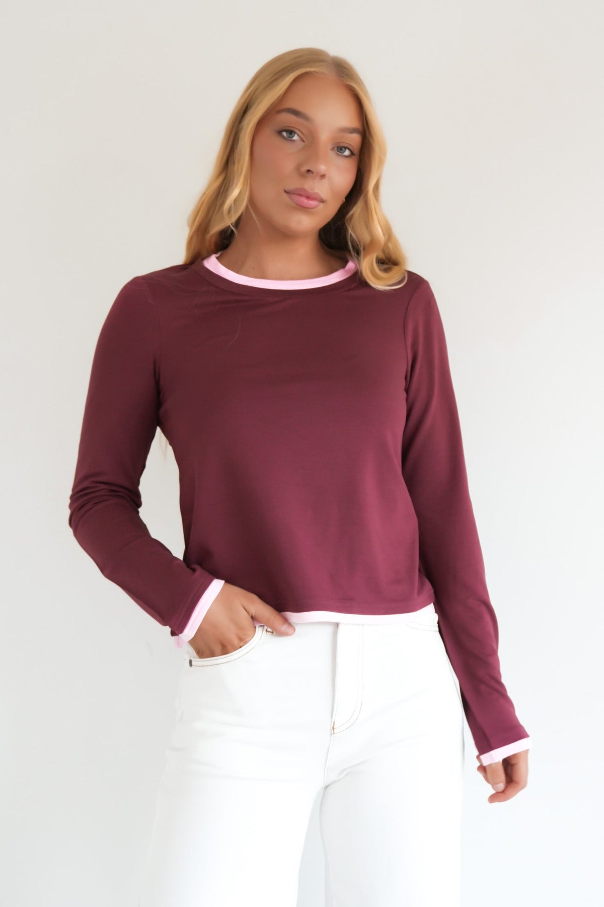 Cloud Tee Burgandy