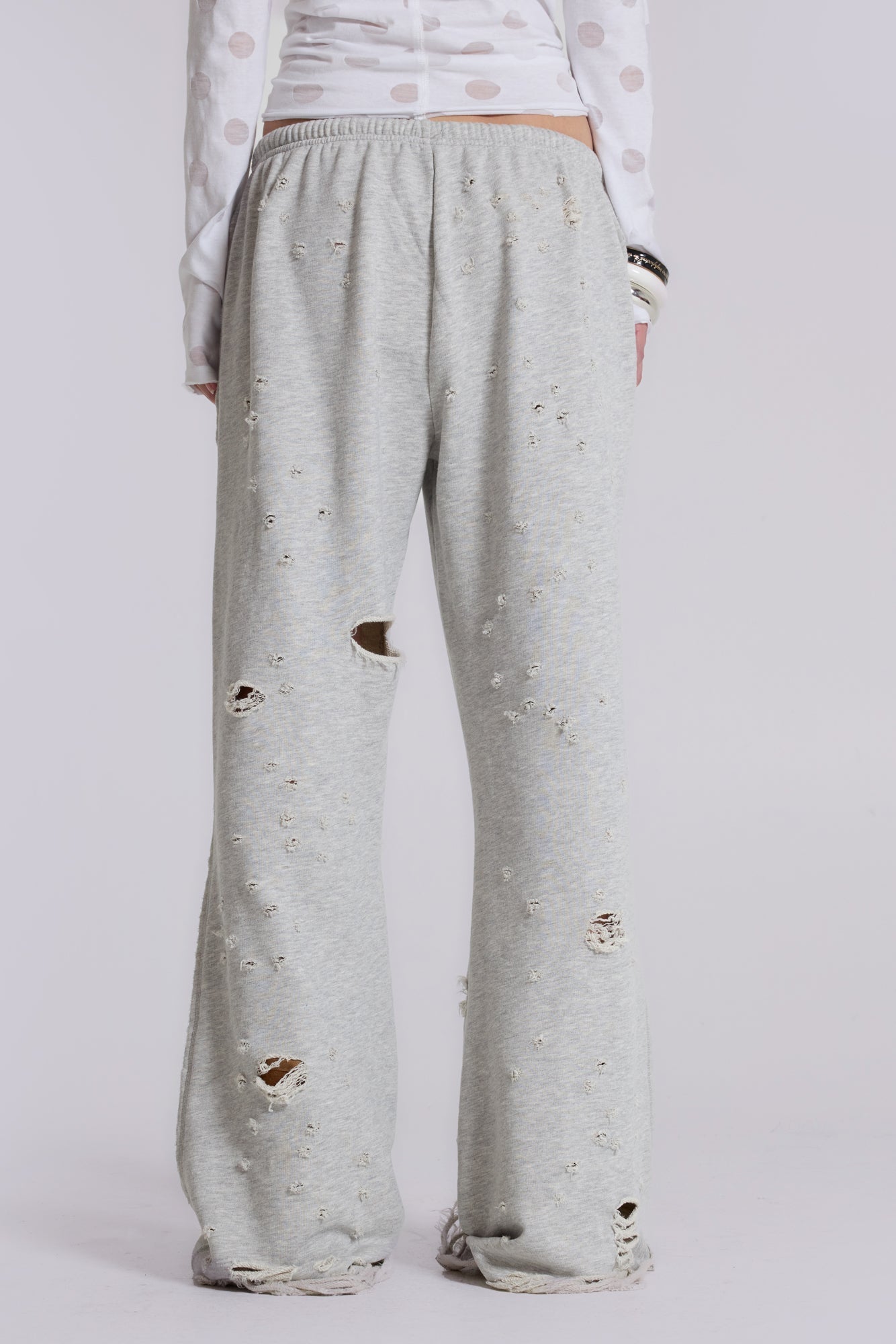 Cleo Distressed Slouchy Bootcut Jogger