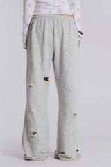 Cleo Distressed Slouchy Bootcut Jogger