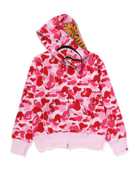 BAPE  Fall Winter Shark Pink Camo Tiger Full‑Zip Hoodie