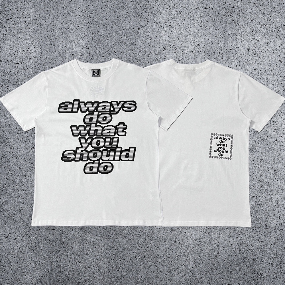 2025 New ADWYSD Short Sleeve TALK Sun Roll Fun Printed American High Street Skateboarding Cotton Round Neck T-shirt (31)