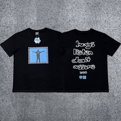 2025 New ADWYSD Short Sleeve TALK Sun Roll Fun Printed American High Street Skateboarding Cotton Round Neck T-shirt (36)