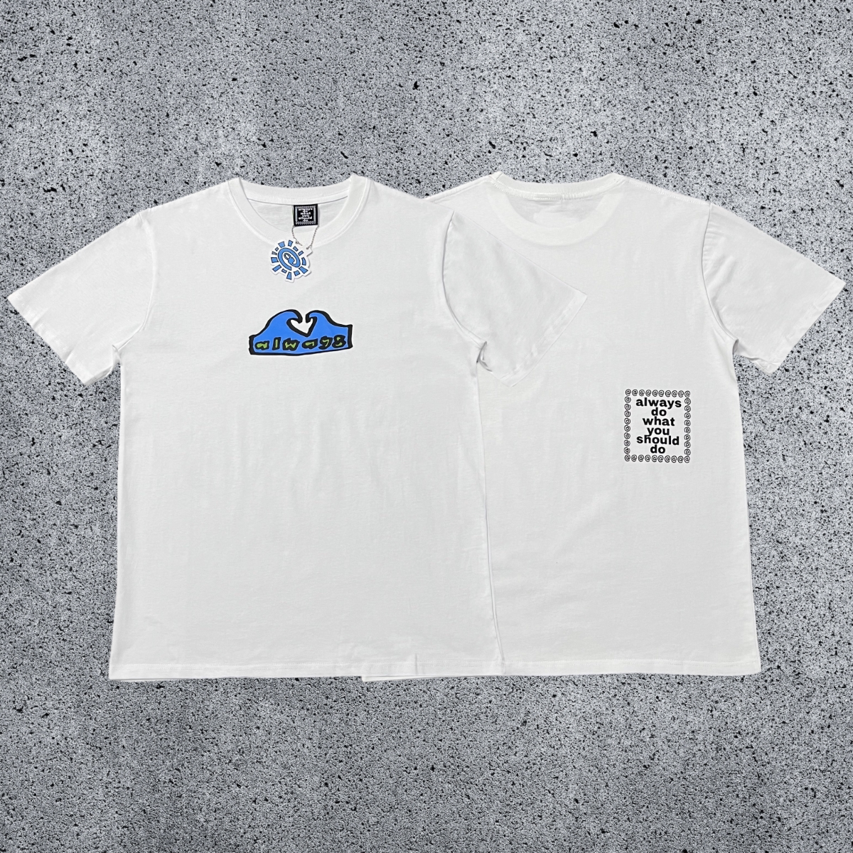 2025 New ADWYSD Short Sleeve TALK Sun Roll Fun Printed American High Street Skateboarding Cotton Round Neck T-shirt (19)