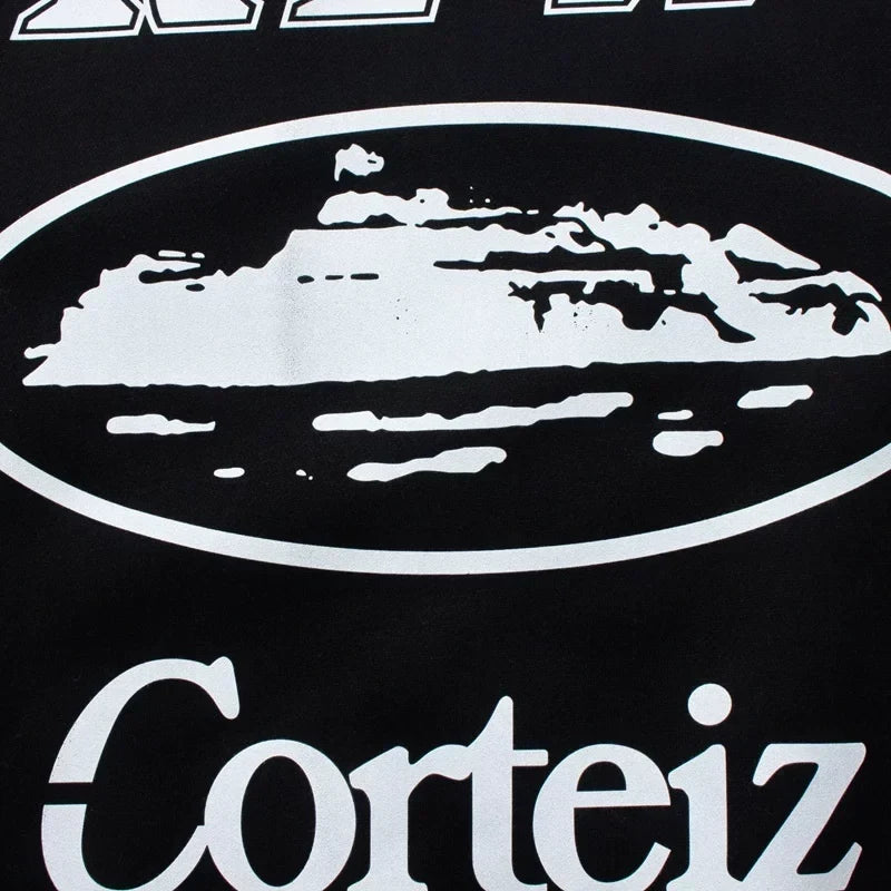 Corteiz All-Over Multi-Logo Heavyweight Hoodie - Black