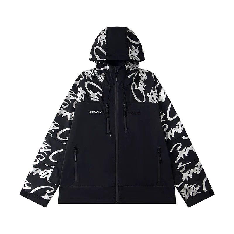 Corteiz Devil's Island Stormtrooper Waterproof Jacket Black