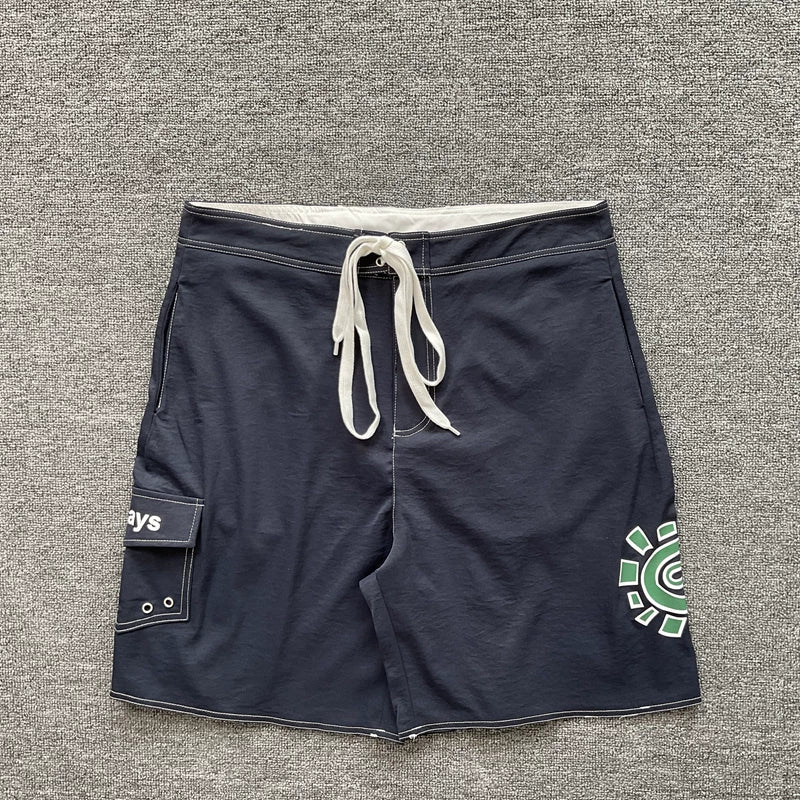 ADWYSD New Sun Roll Splicing Beach Pants with Drawstring Shorts, American Trendy Brand Casual Men's and Women's Speed Drying Five Part Pants (4)