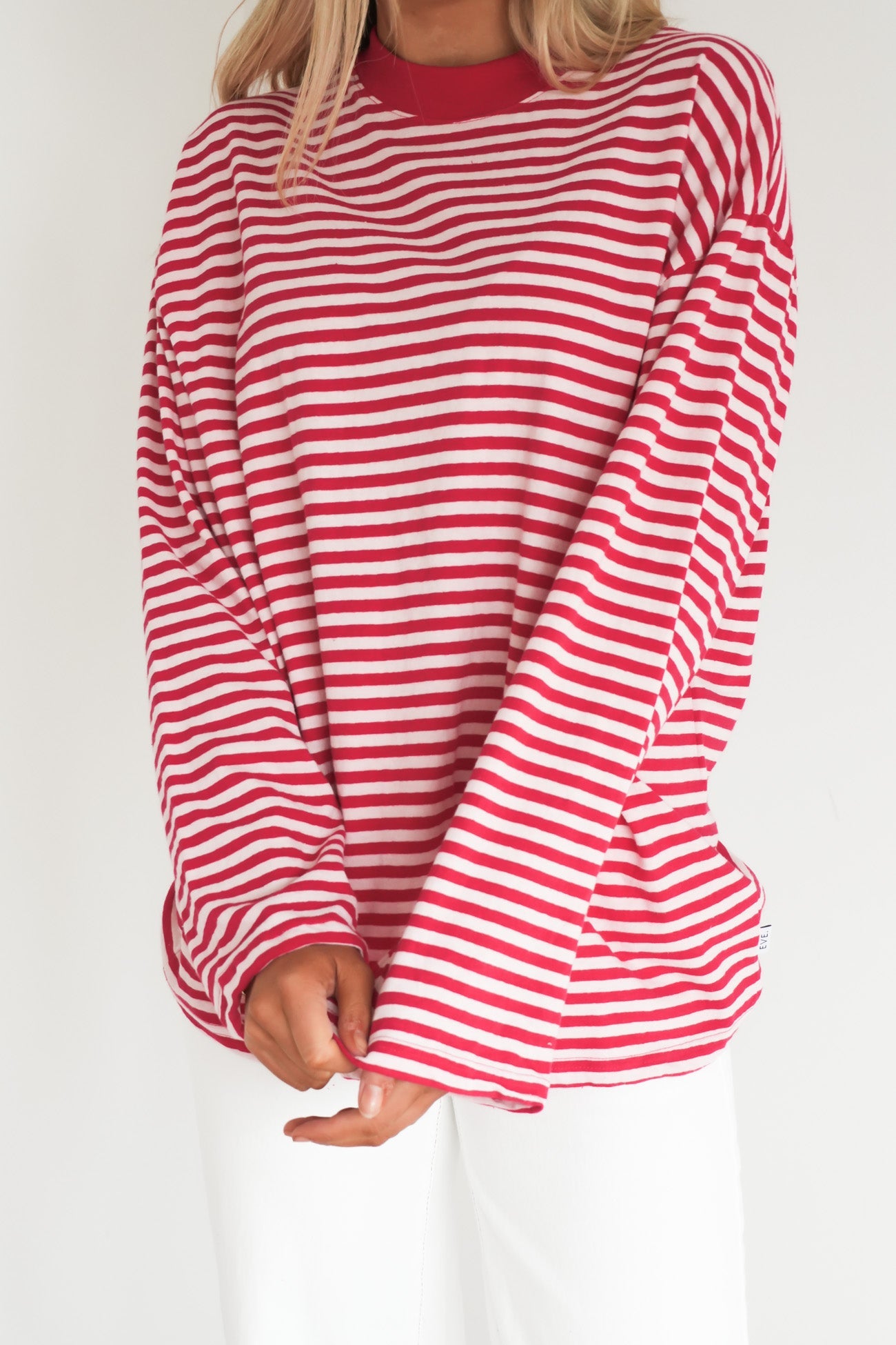 Paloma Long Sleeve Stripe Tee Red