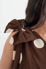 Seema Midi Dress Mocha Polka Dot